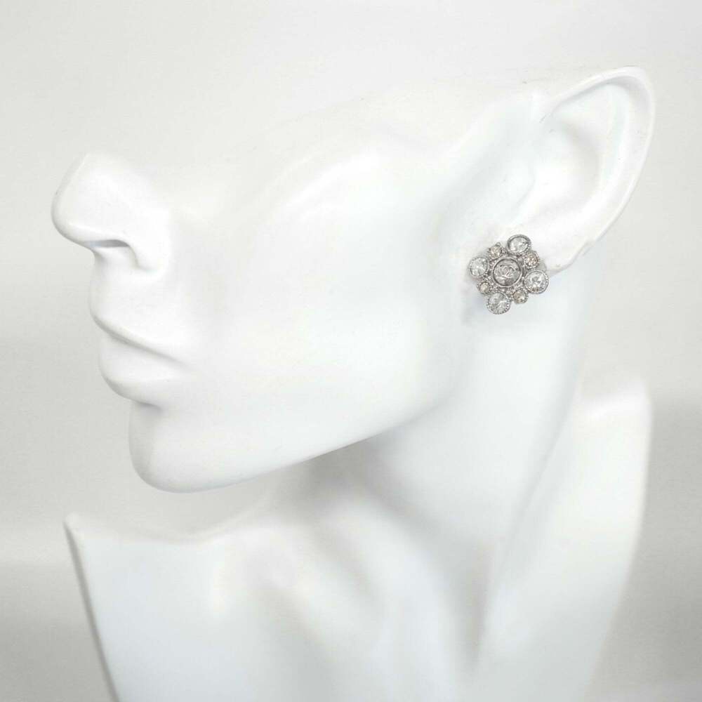 CHANEL Silver Logo Earrings - Picture 6 of 6